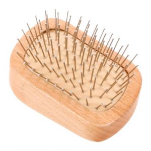 Gogogmee Brosse à Cheveux Bois Avec Picots Peigne Démêlant Pour Femmes Brosse De Massage Du Chevelu Accessoire De Coiffure Pour Types De Cheveux Compacte Et Légère (Kolding Luo, neuf)