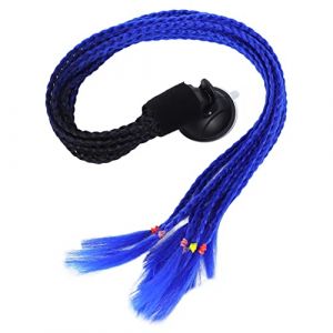 FRCOLOR Queue De Cheval Casque Tresse Tresses Fausse Tresse Décors De Casque Casques De Tresse Décor De Casque De Accessoires Ornement De Casque Fibre Black (Laners, neuf)