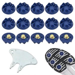 20 Pi&egrave;ces Crampons de Chaussures de Golf, Pointe de Golf pour Chaussures Universelles, Pointes de Cricket, Golf Spikes for Golfers Antid&eacute;Rapantes avec Cl&eacute; &agrave; Pointes (qinsocor, neuf)