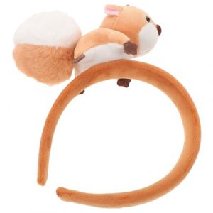 POPETPOP Serrage-t&ecirc;te &Eacute;cureuil de D&eacute;guisement en Peluche Douce, Bandeau Animalier Unisexe, Accessoire F&ecirc;te Carnaval et Festival, Taille Ajustable, Couleur Marron, Coiffe D&eacute;corative de F&ecirc;te (Denneyas, neuf)