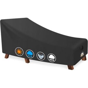 Zettum 190 CM Housses de Bains de Soleil, Housses de protection pour chaise longue Oxford 600D, Imperméable Housse de Protection Transat Bain, Housse de Chaise Longue de Soleil (193 X 81 X 81 CM) (zettum-outdoors, neuf)