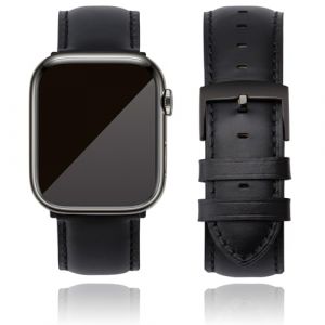 CORROPELLE Bracelet en Cuir Compatible avec Apple Watch 49mm 46mm 45mm 44mm 42mm Homme Femme, Bracelets de Montre en Cuir Véritable Remplacement pour iWatch Series 10 9 8 7 6 5 4 3 2 1 SE2/1 Ultra2/1 (CORROPELLE Watch Bands, neuf)