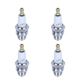 Fleymu 4 Pièces Bougie d'Allumage L7T, Bougie d'Allumage pour NGK BPMR7A L7T et Champion CJ8 RCJ6Y RCJ7Y et Plus de Bougies Allumage, Bougie d'allumage universelle pour moteurs de tondeuses à gazon (Fleymu, neuf)
