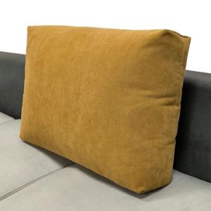AQIGR Housse de Coussin 60x50 70x50 80x50 90x50 avec Fermeture Eclair Cach&eacute; Taie Oreiller Super Doux pour D&eacute;coration Coussin Canape Salon Jardin Fauteuil Lit(Ginger Yellow,90x50x18cm) (AMZGRZ, neuf)