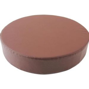 BLLMTEAR Coussin De Chaise Ronde Imperméable/Galette De Chaise en Cuir PU,35/40/45/50cm Coussin De Siège De Voiture, for Intérieur Et Extérieur, Jardin, Cuisine, Bureau(Deep Brown,17.7x3in/45x8cm) (Achievements shop, neuf)