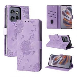 Rostsant Coque Motorola Edge 50 Neo 5G Pissenlit Housse en Cuir PU Motorola Edge 50 Neo 5G &Eacute;tui &agrave; Fermeture Magn&eacute;tique Portefeuille &Eacute;tui &agrave; Rabat pour Motorola Edge 50 Neo 5G Violet (Huijitong Electronic Technology, neuf)