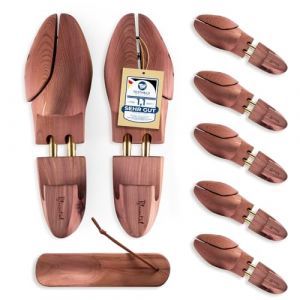 Blumtal GAGNANT DU TEST embauchoirs chaussures femme et homme en bois de cèdre - Forme pour chaussures - embauchoir sneakers - embauchoir bottes avec chausse-pied bois inclu - 44/45, 5 paires (Everbrent, neuf)