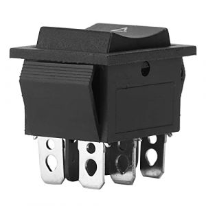 ZJchao Interrupteur à Bascule à 3 Positions Momentanée sur le Bateau à 6 Broches Accessoires de Moto de Voiture à 6 Broches Composants électriques en Plastique Premium Robustes Durables (WYANG188, neuf)