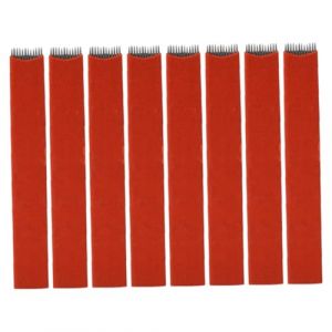CLISPEED Lames De Microblading Pour Sourcils 50 Pièces Lame Plate Acier Inoxydable Rouge Pour Femmes Maquillage Des Sourcils Outil Professionnel Micro-aiguille (Yeahzl, neuf)