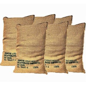 Grands sacs en jute de café recyclé -Paquet de 6 unités de 70X100 60Kg - Idéal pour jardín- hivernage -cuisine - Toile de jute écologique naturelle 100%. (Espresso Horeca, neuf)