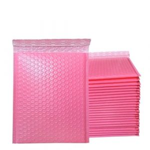 Lot de 100 enveloppes rembourr&eacute;es auto-adh&eacute;sives pour envoi postal, enveloppes &agrave; bulles (rose, 18 x 23 cm) (GFJFMSM, neuf)