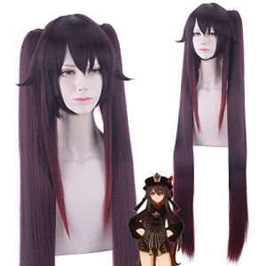 Perruque pour vêtements assortis, déguisement, cosplay, perruque originale God Walnut double queue de cheval dégradé tigre clip perruque (good stuff A, neuf)