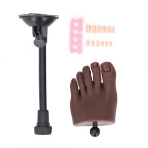 Faux pied, pieds de mannequin d'ongles, pieds de silicone avec design pliable pour affichage de pratique en acrylique (Left Foot) (Senweit, neuf)