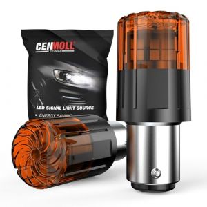 Cenmoll Ampoule LED P21/5W jaune ambre, 3200LM super lumineuse 12V-24V 1157 BAY15D 380 P21/5W Ampoule de rechange pour feux arri&egrave;re, clignotants, feux de stationnement et feux de jour, lot de 2 (BIToo, neuf)