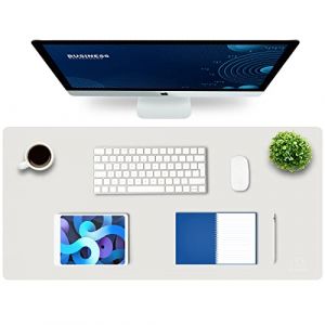 K KNODEL Tapis de Bureau, Tapis Bureau, Tapis Bureau Sous Main 43cm x 90cm, Tapis de Portable, Sous Main Bureau pour Bureau et Maison, Double Face (Blanc) (KNODEL, neuf)