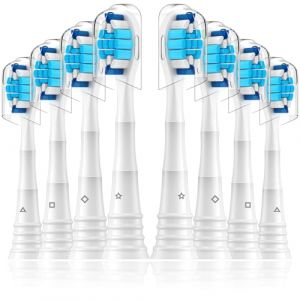 Sulkiwe Têtes de Brosse à Dents Electrique Compatible avec Philips Sonicare, Brossettes de Rechange Compatible avec ProtectiveClean, Diamond, HealthyWhite, FlexCare EasyClean, Blanc 8pcs (AREMAL, neuf)