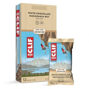 CLIF BAR | Barre &Eacute;nerg&eacute;tique - Barre de Prot&eacute;ine | White Chocolate Macadamia Nut | Prot&eacute;ines V&eacute;g&eacute;tales | 12 x 68 g (VMLTD, neuf)
