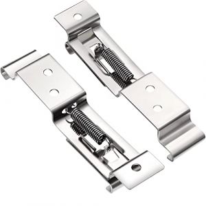 Hicarer Clips de Plaque d'Immatriculation de Remorque 2 Supports de Plaque d'Immatriculation &agrave; Ressort en Acier Inoxydable Pinces de Plaque d'Immatriculation de Voiture, 4,25 Pouces de Profondeur (BARQUEEN, neuf)