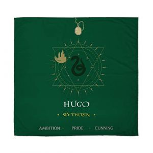 LolaPix Couverture b&eacute;b&eacute; personnalis&eacute;e. Cadeau de b&eacute;b&eacute; Nouveau-n&eacute;. Couverture personnalis&eacute;e avec nom. Tissu Polaire Divers mod&egrave;les. Serpentards (LolaPix, neuf)