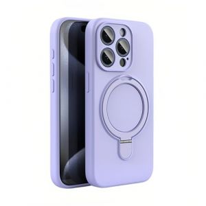 Rokmym Coque en Silicone Liquide Compatible avec iPhone 15 Plus avec Anneau de Support magn&eacute;tique &Eacute;tui Anti-Rayures avec Douce Microfiber pour iPhone 15 Plus 6,7 Pouces,Violet &eacute;l&eacute;gant (Rembcom, neuf)