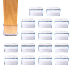 Lot de 16 capuchons de protection en feutre pour pieds de chaise - Embouts de pieds de chaise - Patins en feutre pour chaises - Patins de meubles - Chaussettes de chaise (rectangulaires, 25 x 45 mm) (Modern Media Store, neuf)