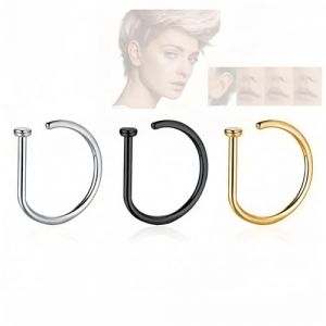 NOLACE Piercing Nez Anneaux Ensemble Piercing Levre Faux Septum Piercing Anneau Nez Piercing Smiley Bouche Septum Unisexe Anneau à Lèvres,Boucle D'oreille/Anneau de Nez Anneaux de Piercing (ZHININGKJ, neuf)