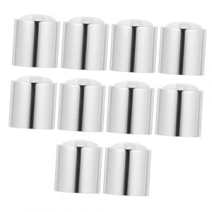 Vaguelly 10 Pièces lotion bouteilles flacon pompe distributeur presure casquette shampouineuse couvercle de bouteille de shampoing bouchon de bouteille cosmétique Plastique Silver (Bustling Xin, neuf)
