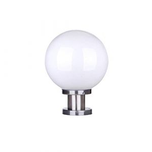 Lampe de terrasse moderne et simple IP55, &eacute;tanche IP54, &eacute;clairage de terrasse, pilier rond, &eacute;clairage d'ext&eacute;rieur, borne de portail, lanterne de rue de paysage en acier inoxydable antirouille E27 (tai (A peerless and excellent store, neuf)