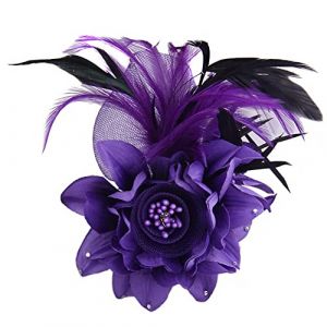 Broche en Plumes Vintage, Broche en Fleur Tissu Exquise Et &Eacute;l&eacute;gante, Pin Broche Fleur, Broche Femme, Broche Femme Vetement, Clips de Ch&acirc;Le de Pull Dames, pour F&ecirc;te, Mariage Et Utilisation Quotidienne (Surakey, neuf)