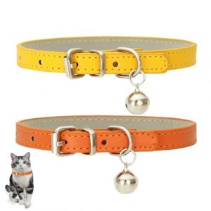 2 pièces Collier de Chien en Cuir Personnalisé,Médaille Cuir Véritable épais,Collier de Chien Ajustable Coussin Moelleux Cuir Rembourré Convient aux Chiens de Taille Moyenne, Vert (xupeipeiouzhoudianpu, neuf)