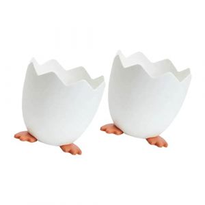 VICASKY 2 Pièces Boîte de rangement pour poulet cassé mignon trousse de maquillage boite rangement boite de rangement support de pinceau de maquillage sur corde pour femme Plastique (Belicious Helper, neuf)