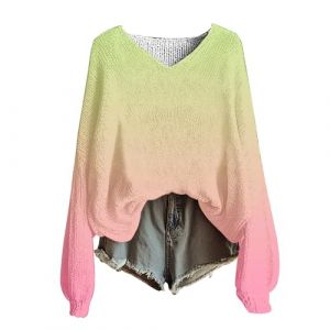 2025 Pull Femme Hiver Vintage Imprimé Floral Bohème Pullover Tricoté Chic Col Rond Manche Longue Sweater Motif Jacquard Tunique Grande Taille Casual Vetement 2025 Femme Confortable (Anglekie, neuf)