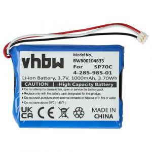 vhbw Batterie Compatible avec Sony PSP E1008, E1004, E1002, E1000, E1003 Console de Jeux (1000mAh, 3,7V, Li-ION) - Remplacement pour 4-285-985-01 (ElectroPapa, neuf)