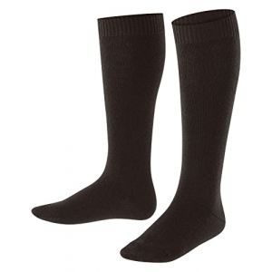 FALKE Comfort Wool K Kh laine unies 1 paire, Chaussettes longues Mixte enfant, Marron Dark Brown 5230, 39-42 (FALKE Online, neuf)