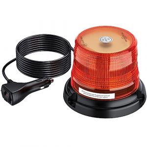 AUTOUTLET Gyrophare LED Rotatif 10V-30V 12LED Lampe d'Avertissement Orange Stroboscopique à Flash Magnétique Etanche 7 Modes d'Eclairage pour La Police Le Camion de Pompiers l'Ambulance (ZIXING TECHNOLOGY LIMITED, neuf)