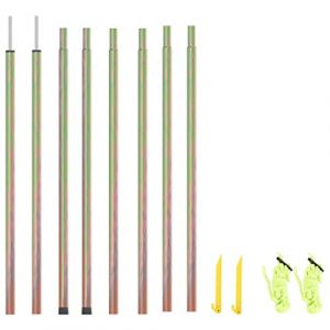 vidaXL 2X Mâts de Parasol Poteau de Voile d’Ombrage Mât de Tente Poteau d'Auvent Poteau de TenteMât de Voile d’Ombrage 200 cm Acier Galvanisé (vidaXL FR, neuf)