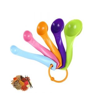 MOPZIJA 5PCS Ensemble de cuillères doseuses -cuillères doseuses de Couleurs de différentes capacités, cuillères doseuses en Plastique pour Outils de Mesure de liquides et de poudres,doseuse Plastique (qinhuangdaozhaozangshangmaoyouxiangongsi, neuf)