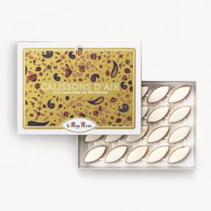 LE ROY REN&Eacute; Epicerie Fine - Boite rectangle Calissons d&rsquo;Aix. (20 Calissons d&rsquo;Aix d&rsquo;exception, aux Amandes 100% de Provence. Coffret 200g : Lot de 1.) (JoviMarket, neuf)