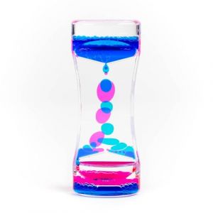 THE TWIDDLERS - Minuteur sensoriel à Mouvement Liquide Rose et Bleu, sablier, 14 cm Jouet sensoriel calmant pour autisme, soulagement du Stress, Relaxation, TDAH, Parfait pour remplir Les Bas de Noël (The Twiddlers, neuf)
