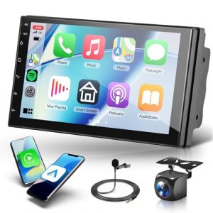 Rimoody 4G 64G 7 Pouces Autoradio 2 Din Android, &Eacute;cran Tactile Carplay sans Fil 2 Din Autoradio avec Android Auto Mirror Link GPS Navi Bluetooth WiFi/FM/RDS/EQ/SWC/USB Cam&eacute;ra de Recul (Rimoody Tech, neuf)