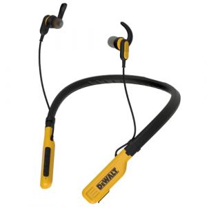 DEWALT Casque Bluetooth &agrave; Tour de Cou Heavy Duty, &eacute;couteurs sans Fil &agrave; Tour de Cou avec autonomie de 30 Heures + Isolation phonique, &eacute;couteurs sans Fil magn&eacute;tiques s&eacute;curis&eacute;s, Jobsite Pro, Jaune (Cyberguys! EU, neuf)