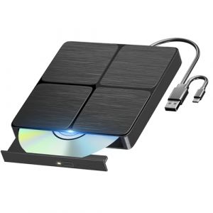 Yaeonku Lecteur Blu-ray externe, portable USB 3.0 Type-C 3D Blu-Ray lecteur CD DVD BD lecteur optique fin Blu-ray Blu-ray graveur CD/DVD pour ordinateur portable, MacBook, ordinateur de bureau (YouGuYou, neuf)