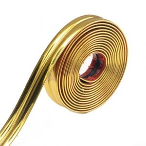 Zilimontt Bande d'angle &eacute;l&eacute;gante en PVC pour mur - Moulure de plafond - 3D haute brillance - Rouleau de 2 cm x 5 m - Dor&eacute; (zilian, neuf)