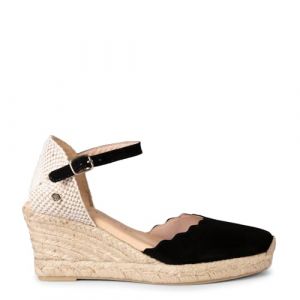 miMaO Espadrilles à talon en daim NEGRO EU 39 (miMaO, neuf)