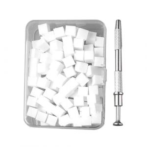 Eponge Babyboomer Ongle,100 Eponge Ongle avec Pince Métallique,Eponge Blanche Brosse,Éponge Dégradé,Éponge De Peinture À L'ongle (jingset, neuf)