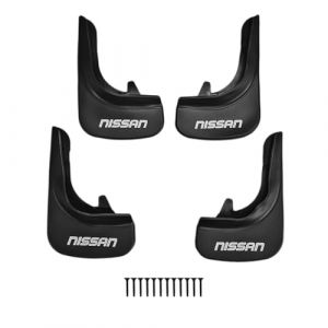 Apline Compatible avec Nissan Jeu de Bavettes Garde-boue Avant et Arri&egrave;re de Voiture 4 Pcs Noir (apline Europe, neuf)