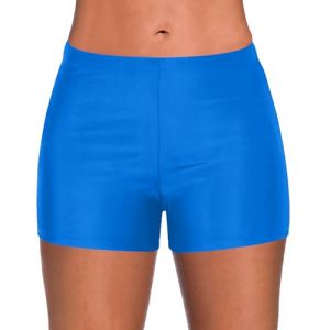 Bas De Maillot De Bain Femme Noir Short de Bain Shorty Sport Shorts de Plage Bas de Maillot Taille Haute Couleur Unie Bas de Maillots Ventre Plat &Eacute;t&eacute; Short Bikini de Plage (goodups, neuf)