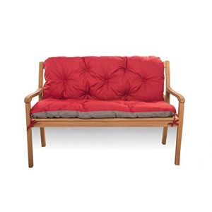 Coussin de banc 2 ou 3 places, coussin pour balancelle de jardin, coussin de canapé, gardin, coussin de banc d'intérieur, coussin pour banc d'extérieur (170_x_50_x_50_cm, rouge) (setgarden, neuf)