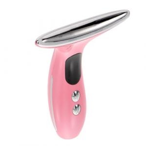 CALLARON instrument de beauté du cou appareil pour éliminer les rides du cou appareil de beauté du cou visage plus mince masseur raffermissant la peau du cou outil de soin du cou abdos rose (Raindrops On Roof, neuf)