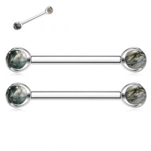 AROWRO Piercing de téton en titane - Piercing de téton - Piercing de langue - Piercing de langue - Piercing de langue - Filetage intérieur (yueeu, neuf)
